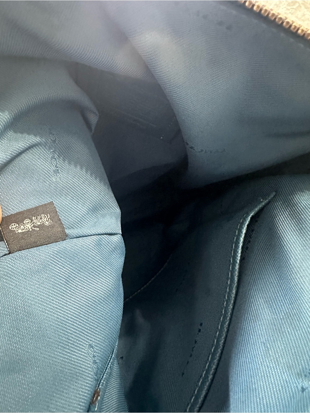 Coach Blue Sea Kitt Crossbody Bag Crossgrain Leather - Picture 7 of 7